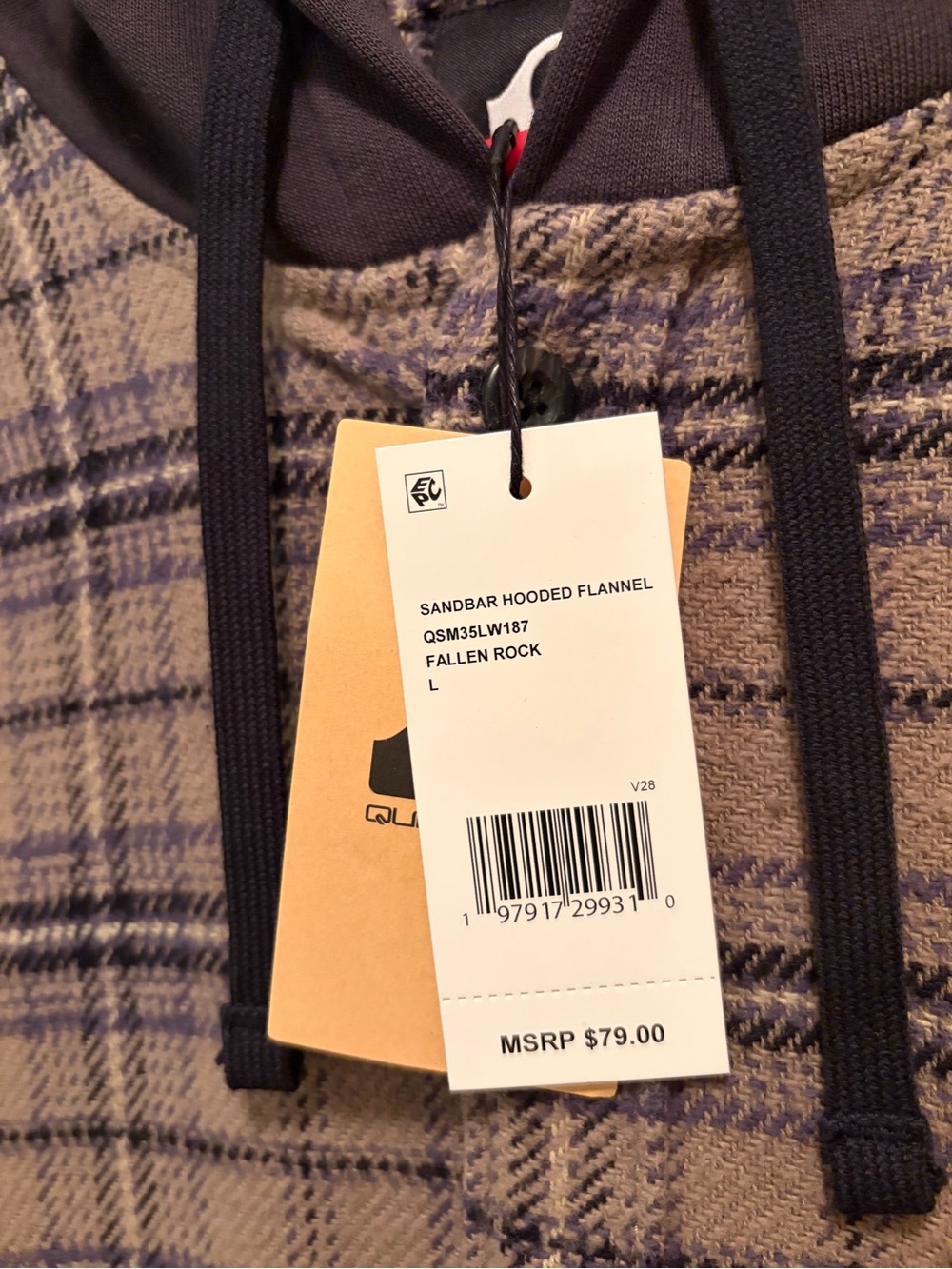 Quiksilver Sandbar Button Down Flannel. Size Large. New with tags - Picture 8 of 8